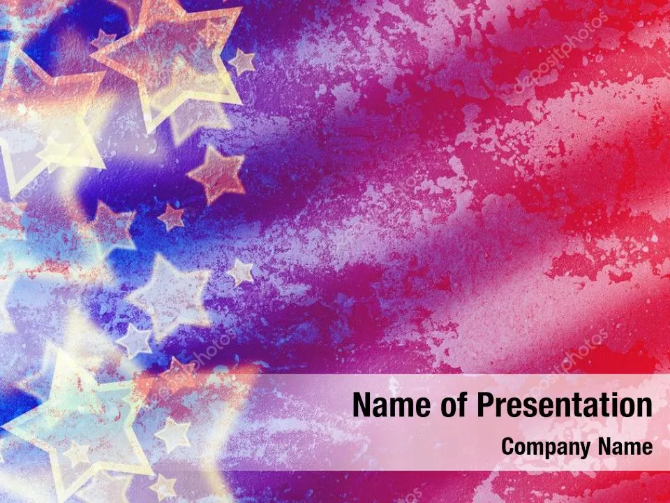 Stars on Red and Blue Paint Spots