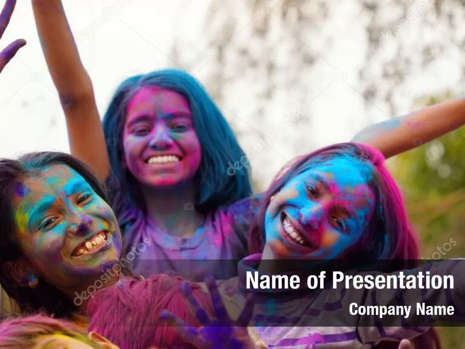 Kids on the Holi Festival