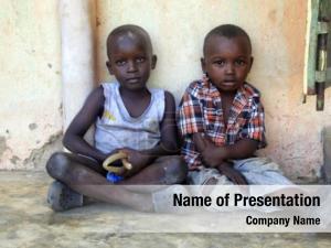 African Famine PowerPoint Template