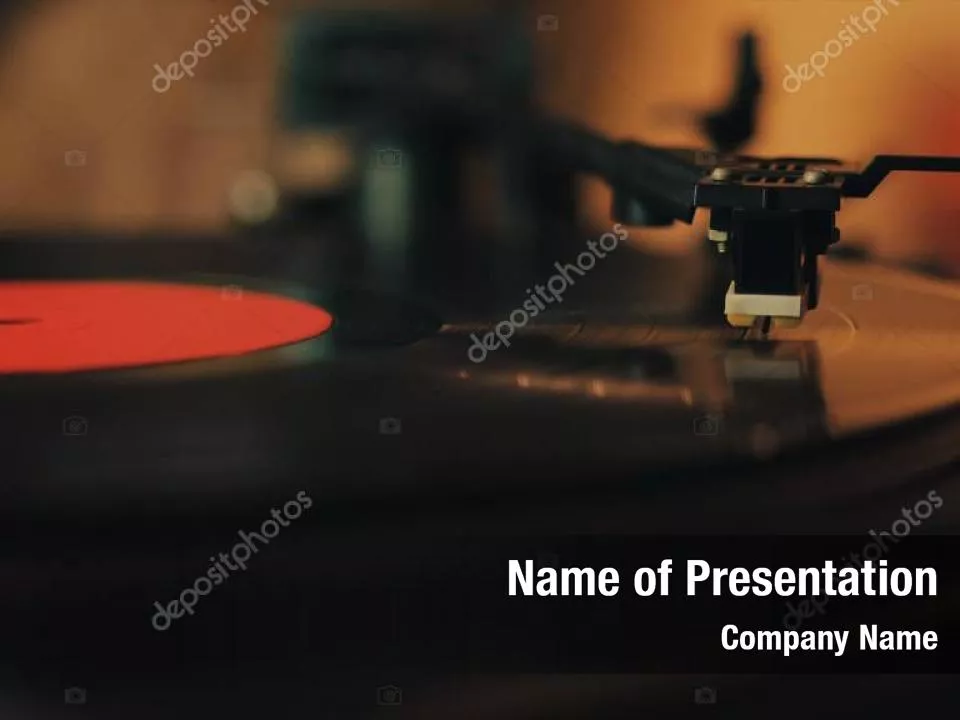 Vinyl Player Stylus on a Rotating Disc