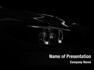 Part of a Black Car PowerPoint Template