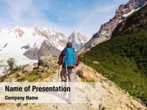 Travelling man hiker patagonia mountains