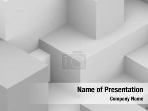 Abstract Isometric Shape Background PowerPoint Template