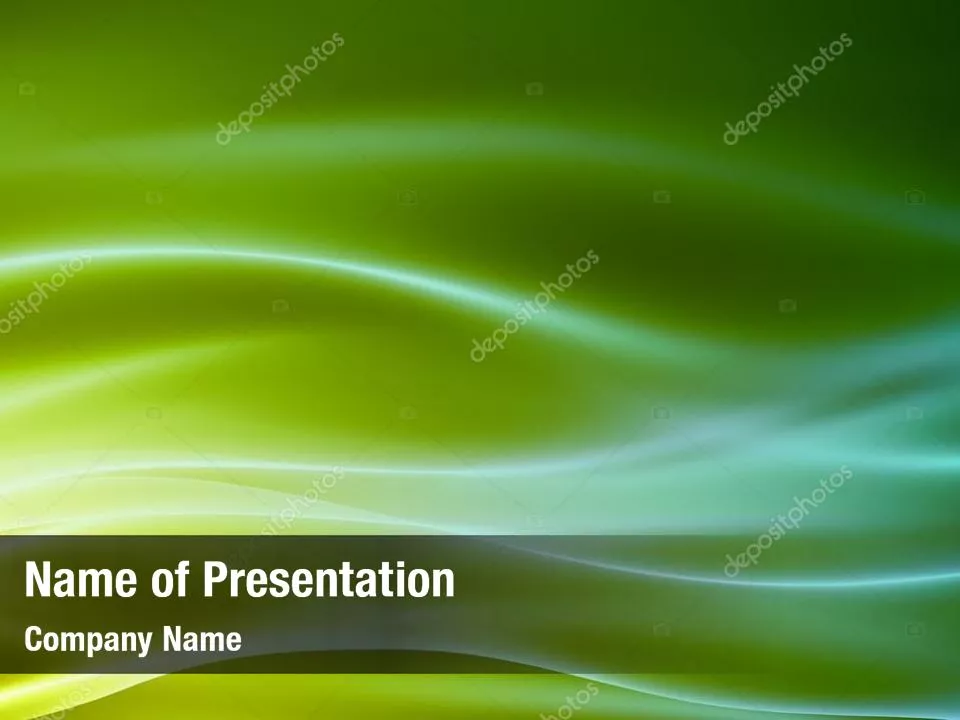 Abstract Green Gradient Wave Background