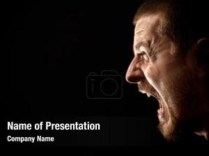Male Screaming PowerPoint Template