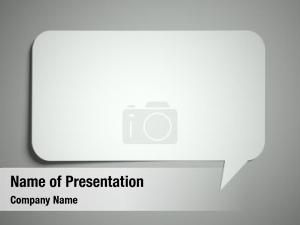 Folded Speech Bubble PowerPoint Template