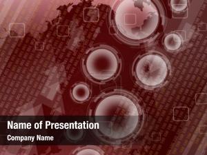 Abstract Red Tech Arrows Background PowerPoint Template