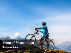 Mountain Biker Free PowerPoint Template