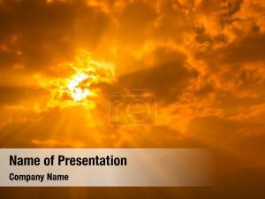 Sunshine Through Clouds PowerPoint Template