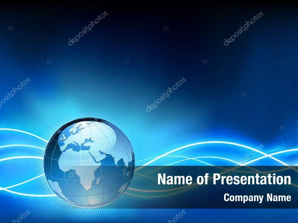 Abstract Blue With Globe