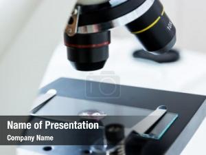 Objective Slide Of Microscope PowerPoint Template