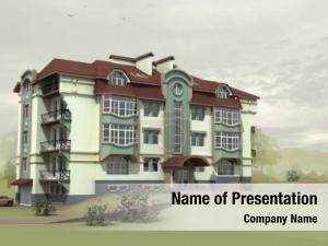 Model Of Apartment House PowerPoint Template