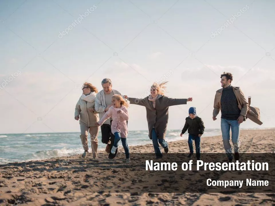 Happy Family On The Beach