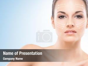 Young, close up portrait beautiful healthy PowerPoint Template