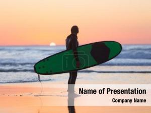 Surfing Beach Free PowerPoint Template