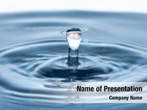 Dew Drops Falling With Splash PowerPoint Template