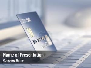 Credit Card On the Keyboard PowerPoint Template