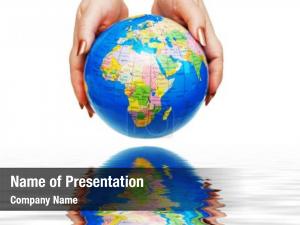 Holding Globe PowerPoint Template