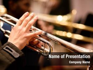 Trumpet In A Symphony Orchestra PowerPoint Template