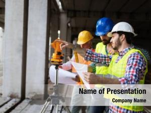 House Builder On Construction Site PowerPoint Template