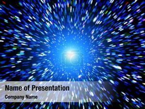 Blue Sparkles Tunnel PowerPoint Template