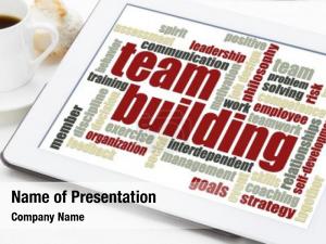 Team Building Word Cloud PowerPoint Template