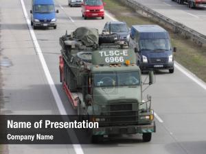 Returning military convoy, baltic countries