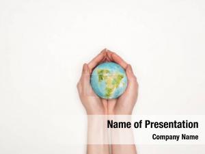 Earth In Hand PowerPoint Template