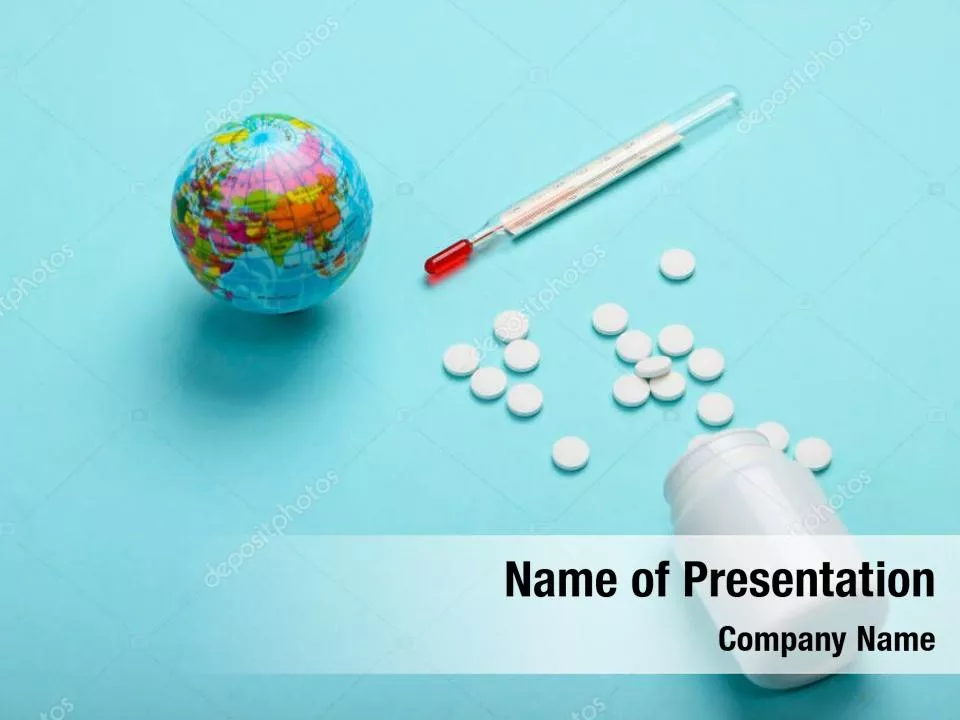 Bottle Of Tablets With Globe