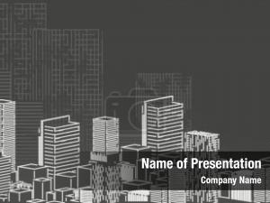 Sketch Of Skyscraper PowerPoint Template