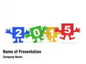 2015 Colored Numbers PowerPoint Template