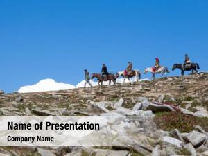 September rohtang, india 2014: unidentified PowerPoint Template