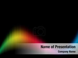 Abstract Wave in Red Spectrum PowerPoint Template