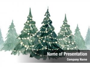 Christmas Tree Sketch PowerPoint Template