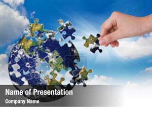 Earth Puzzle PowerPoint Template