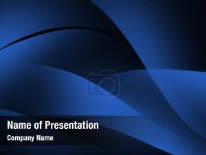 Blue Background with Abstract Wave PowerPoint Template