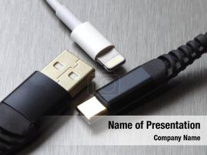 USB Cables PowerPoint Template