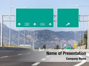 Roads and Signs PowerPoint Template