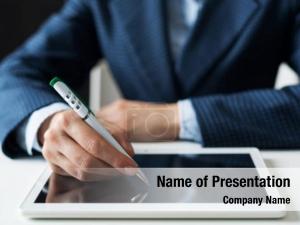 High Tech Digital Pen PowerPoint Template