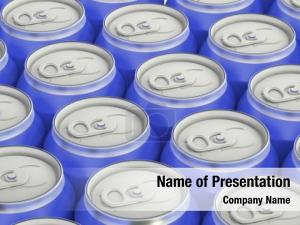 Cans of Water PowerPoint Template