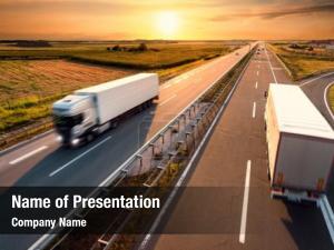 Transport Trucks PowerPoint Template