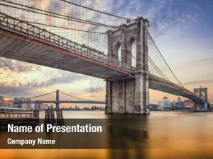 Brooklyn Bridge New York PowerPoint Template
