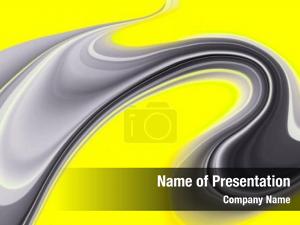 Gray Yellow Wave PowerPoint Template