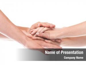 Hands To Hands PowerPoint Template