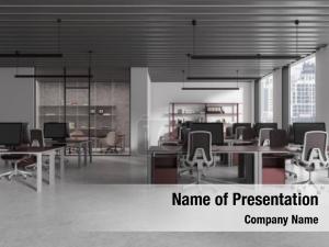 Office Building Hall PowerPoint Template