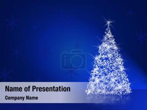 Snowflakes Christmas Tree PowerPoint Template