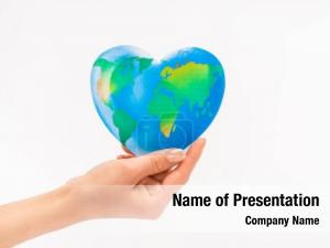 Heart Globe PowerPoint Template