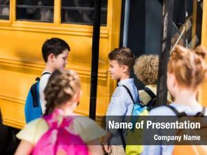 School Bus And Children