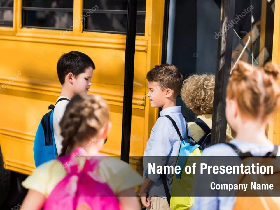 School Bus And Children