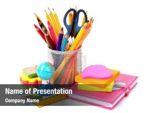 Stationery Supplies PowerPoint Template